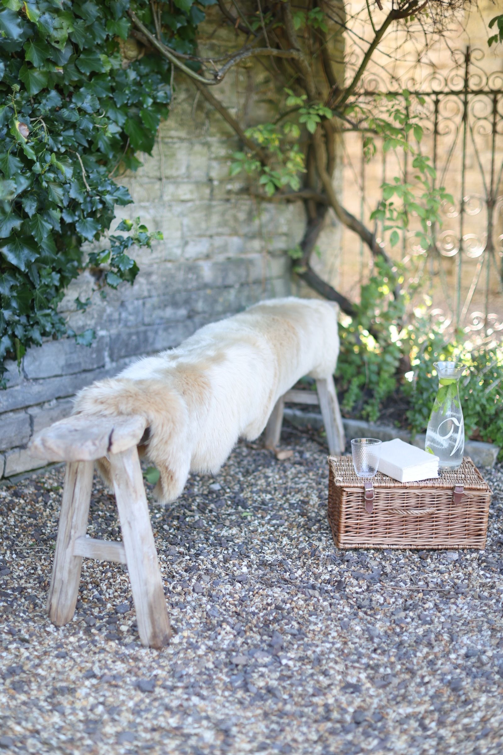 Sheepskin Luxe Caramel Rug - Double - Outside