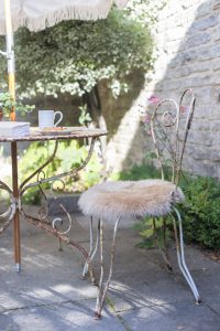 Sheepskin Luxe Caramel Seatpad - Circular - Outside