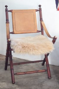 Sheepskin Luxe Caramel Seatpad - Square - Closeup