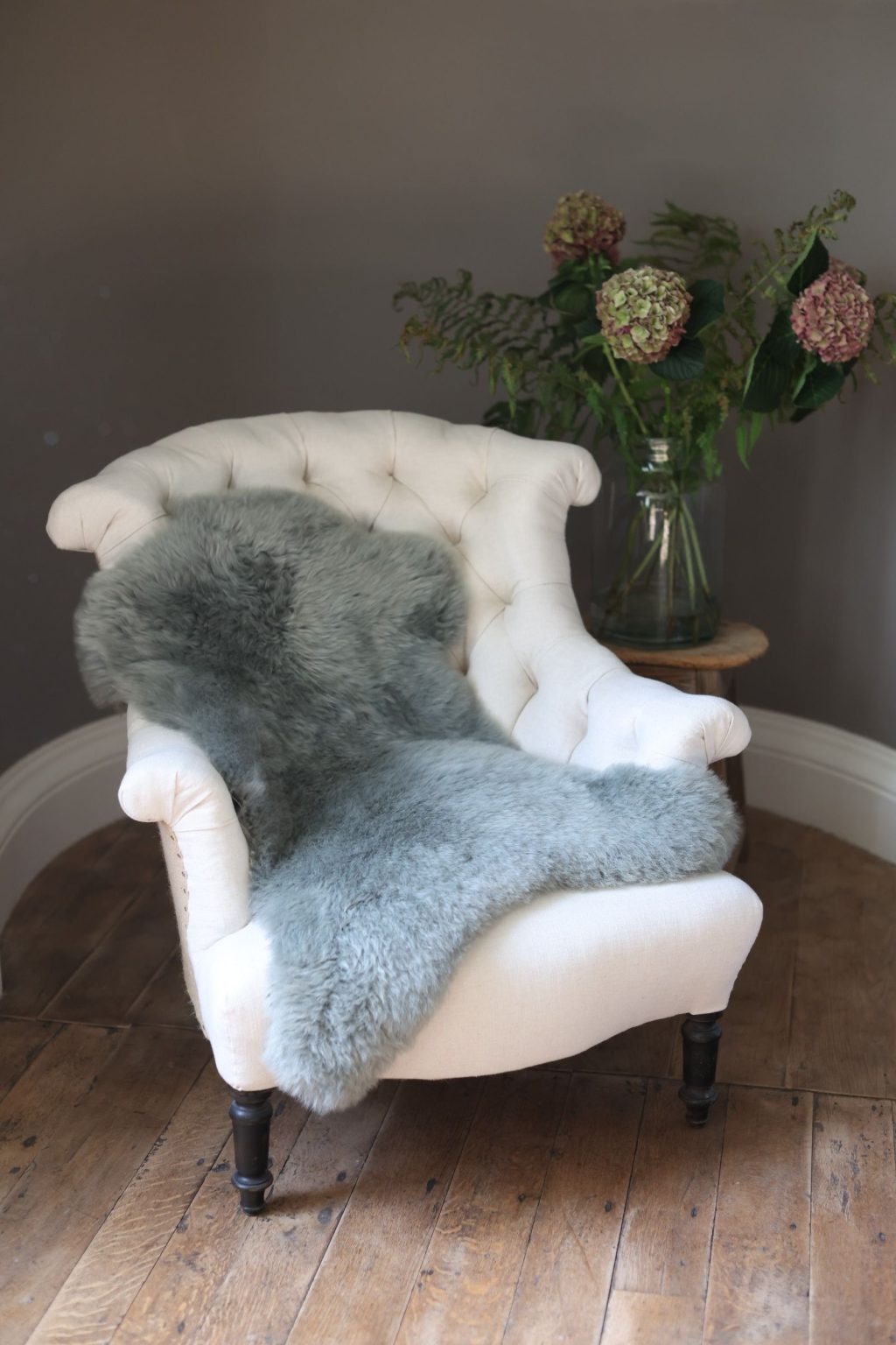 Single Sheepskin Rug Sheepskin Rug British Luxe Lichen Grey | Single Rug by Owen Barry ...