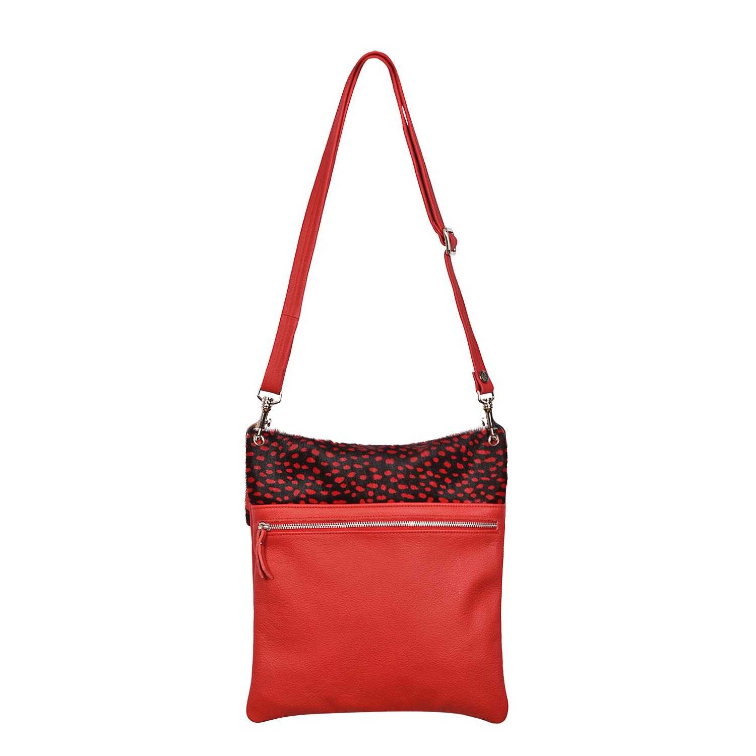 Cowhide Crossbody Bag Chilli Drop Chilli - Stevie - Back