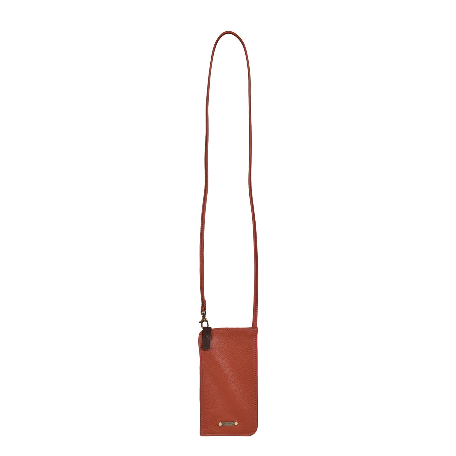 Leather Shoulder Burnt Orange Toni Front