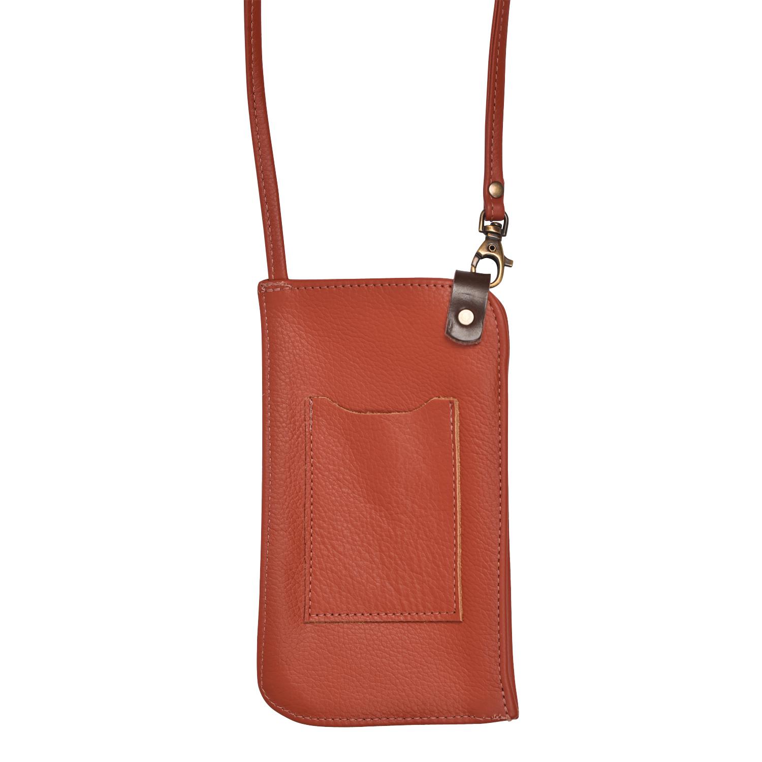Leather Shoulder Burnt Orange Toni Closeup 2