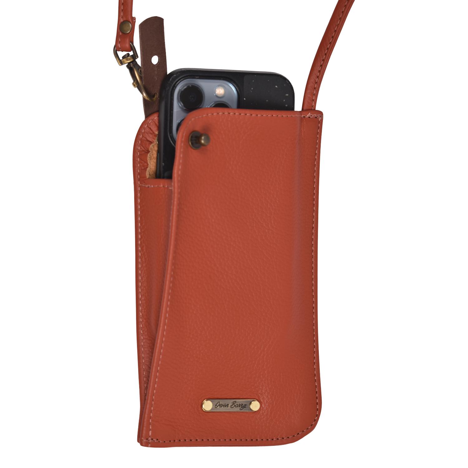Leather Shoulder Burnt Orange Toni Closeup 3