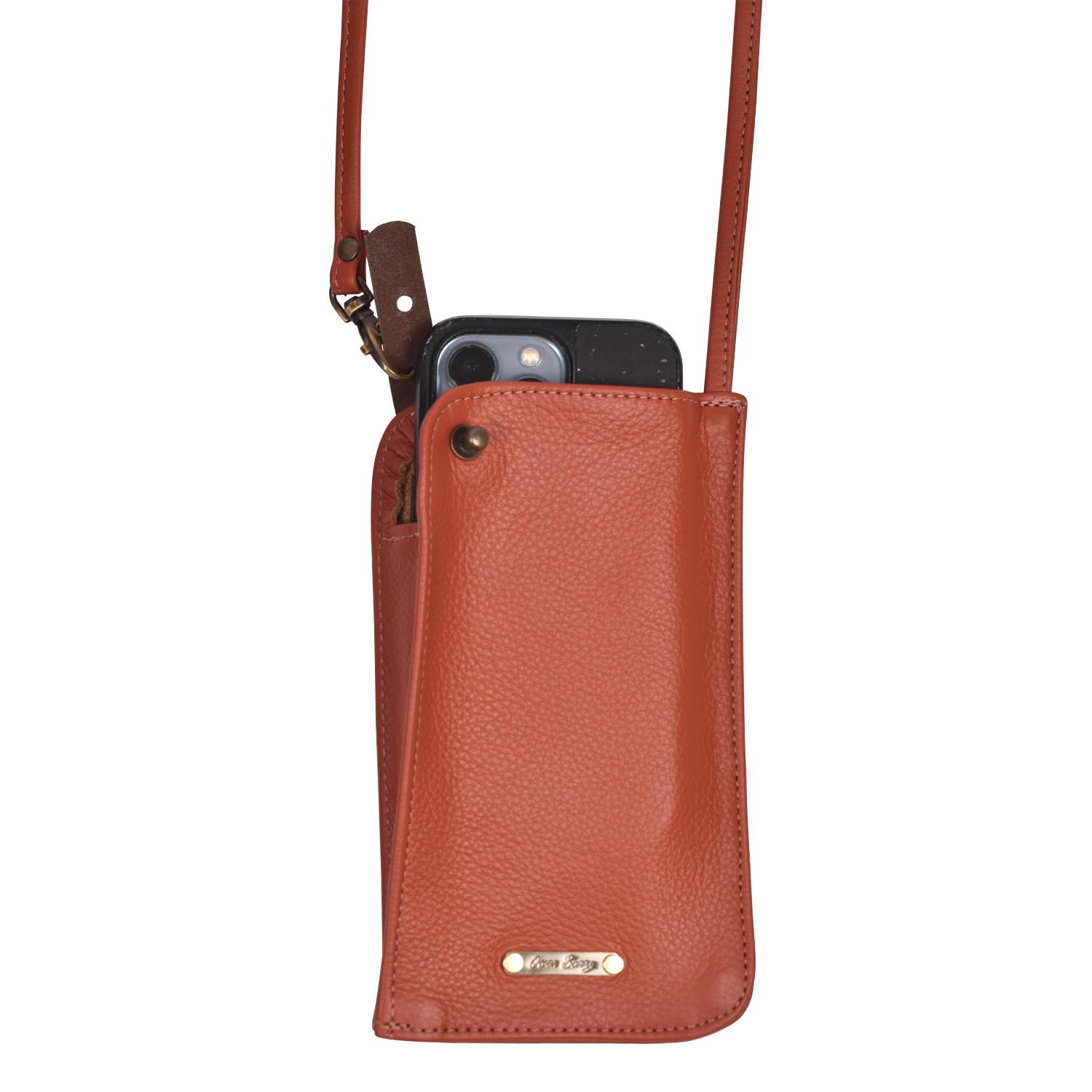 Leather Shoulder Burnt Orange Toni Closeup 4