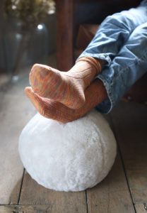Sheepskin Ball Cushion Ivory White UK skins