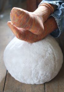 Sheepskin Ball Cushion Ivory White UK skins
