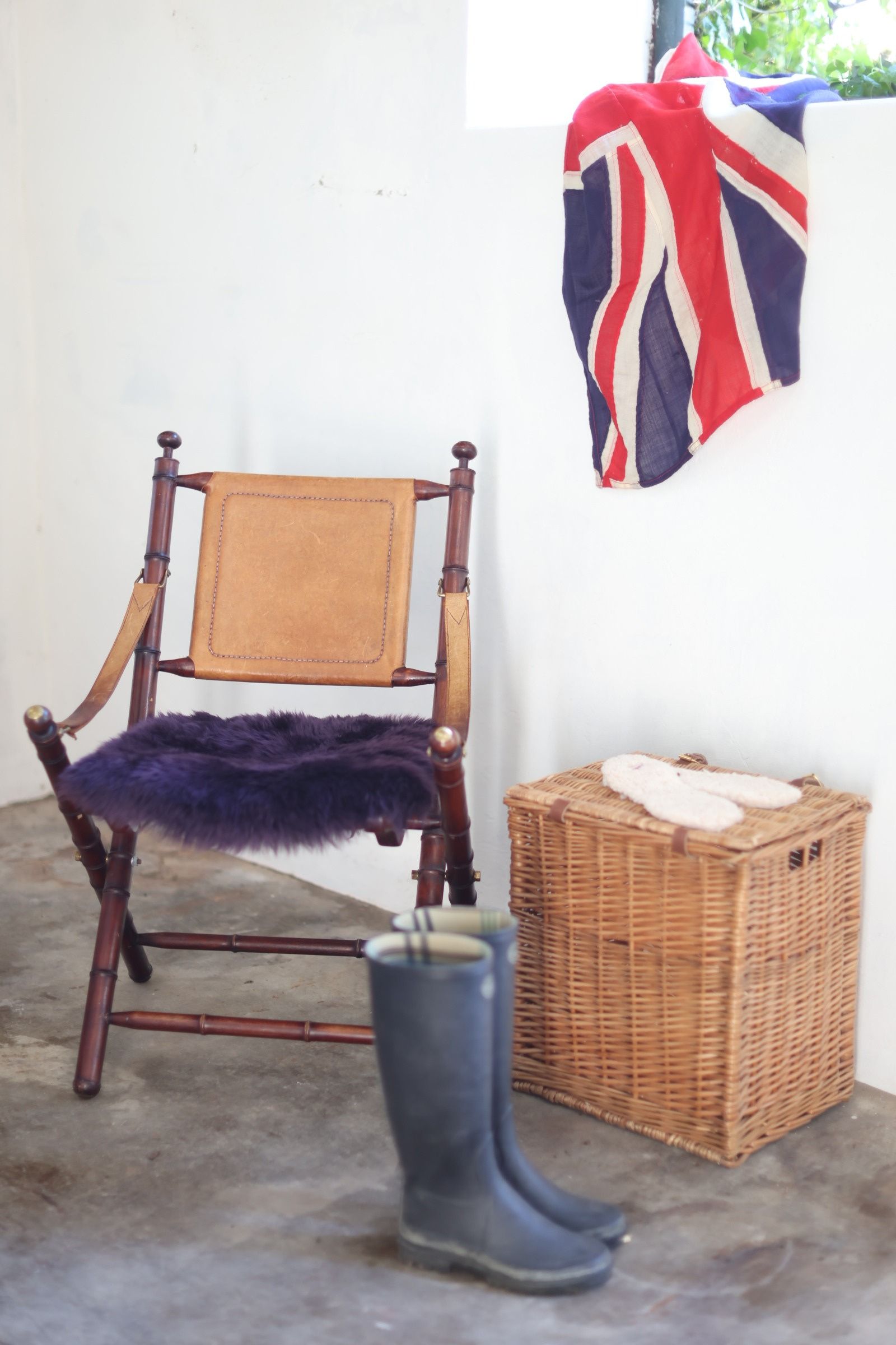 Sheepskin Luxe Aubergine Seatpad - Square - Lifestyle