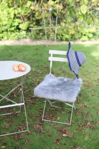 Sheepskin Luxe Earl Grey Seatpad | Square | Outside Sheepskin Luxe Earl Grey Seatpad - Square - Outside