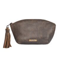 Leather Boho Large with matching tassle Antique