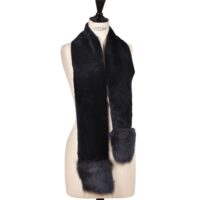 Sheepskin Helsinki Scarf Navy Toscana (2)