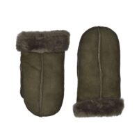 Sheepskin Mittens Olive M02 (2)