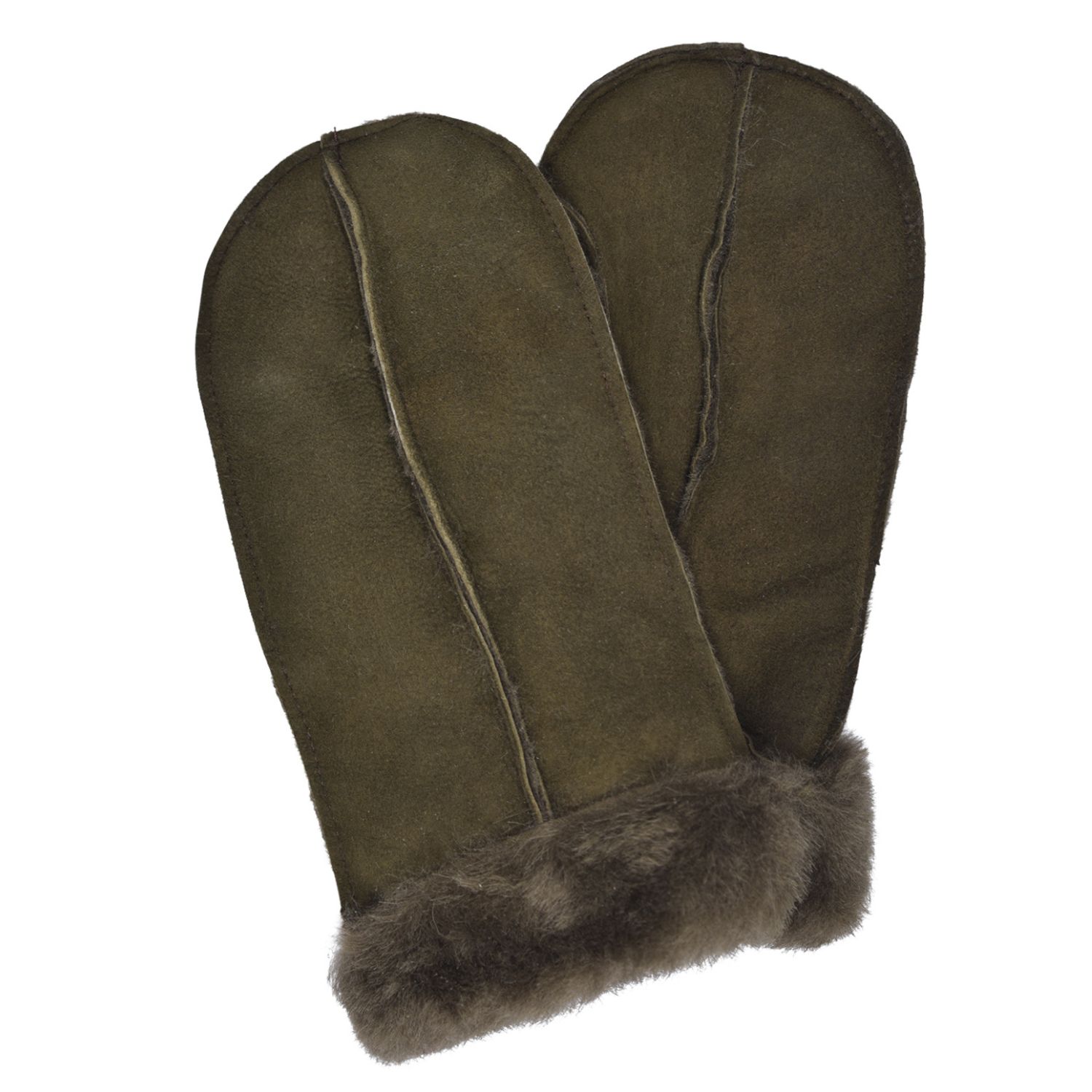 Sheepskin Mittens Olive M02 (3)