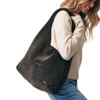 Sheepskin slouchy hobo bag Bruton Brown hurricane Sheepskin slouchy hobo bag Bruton Brown hurricane