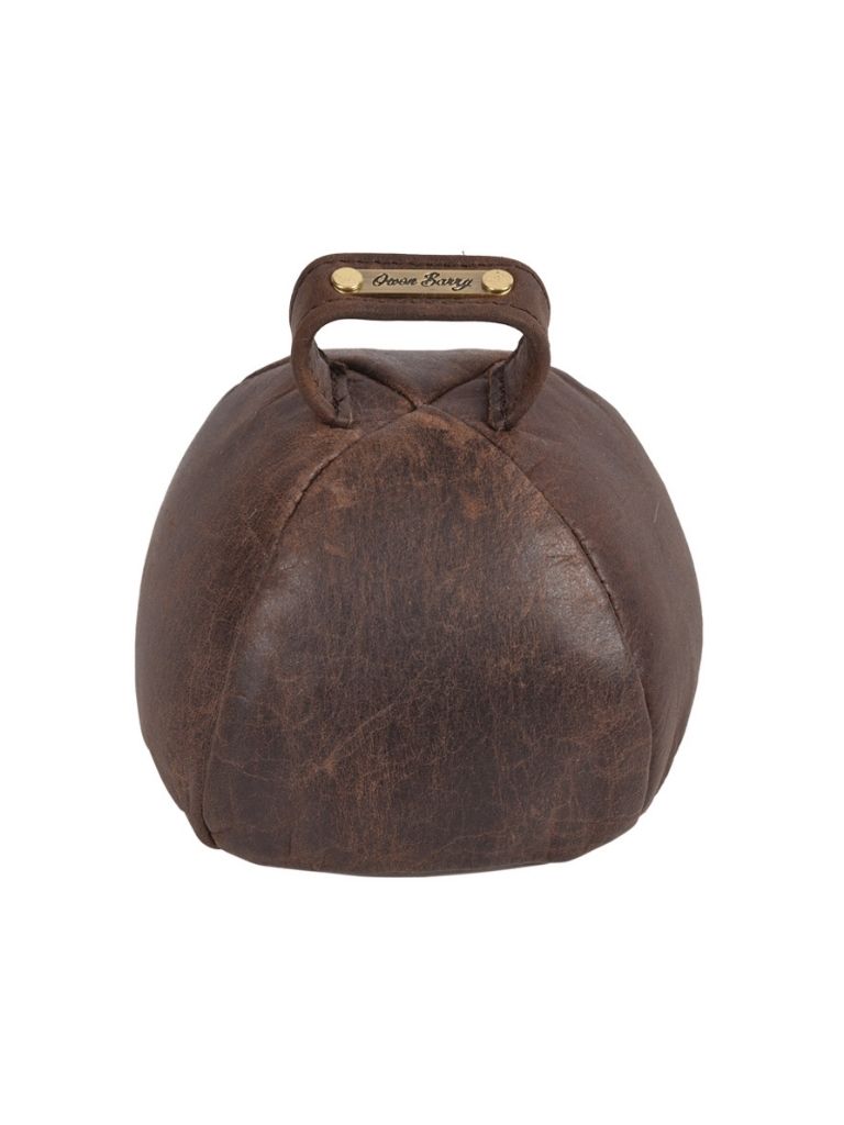 Leather Paperweight Iroko Brown