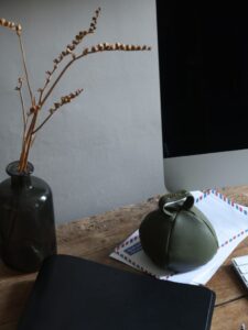 Leather Paperweight Olive Green