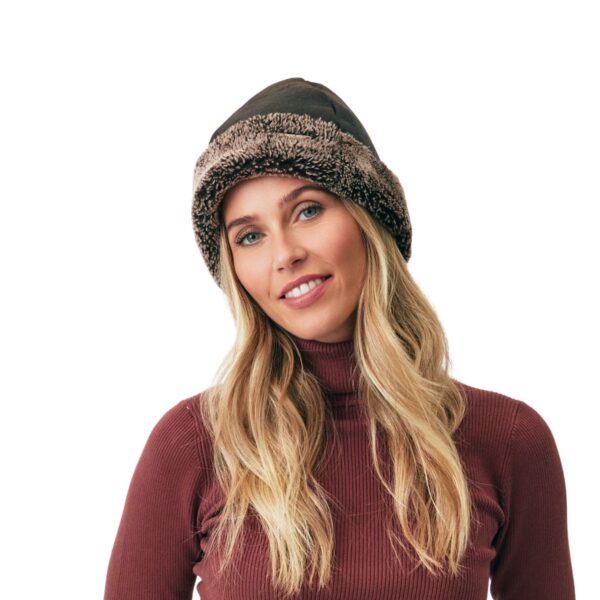 Sheepskin Beanie Brown Hurricane Deane