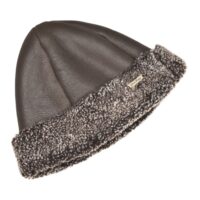 Sheepskin Beanie brown huricane deane