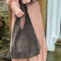 Sheepskin Shoulder Bag Bruton brown hurricane