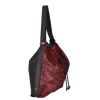 Cowhide Backpack Shoulder Chilli Drop Black Mathilde