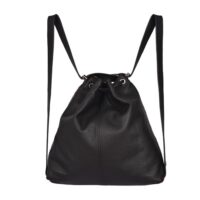 Cowhide Backpack Shoulder Chilli Drop Black Mathilde