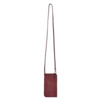 Leather Mobile Bag Malbec Red Toni