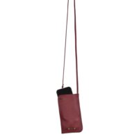 Leather Mobile Bag Malbec Red Toni