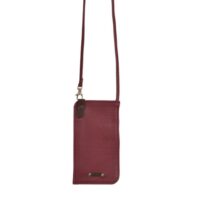 Leather Mobile Bag Malbec Red Toni