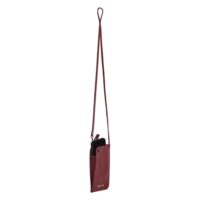 Leather Mobile Bag Malbec Red Toni