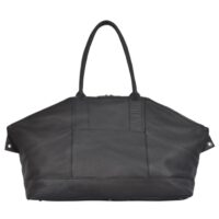 Leather Overnighter Black Nevis (4)