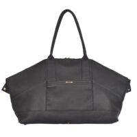 Leather Overnighter Black Nevis (4)
