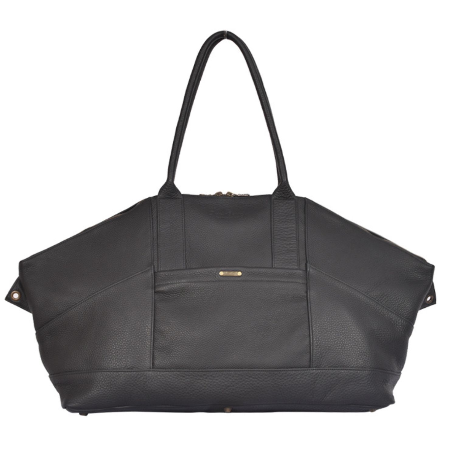Leather Overnighter Black Nevis (4)