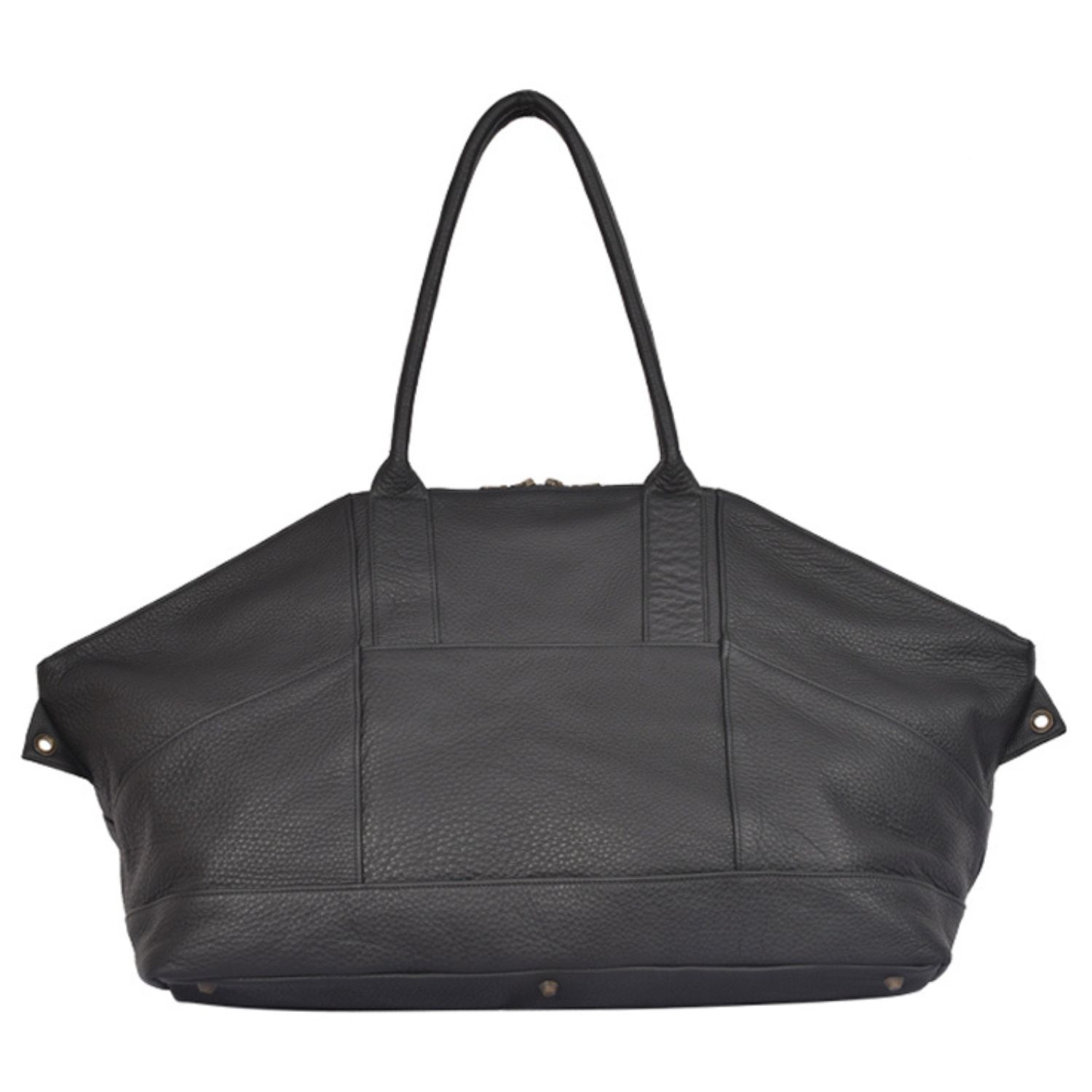 Leather Overnighter Black Nevis (4)