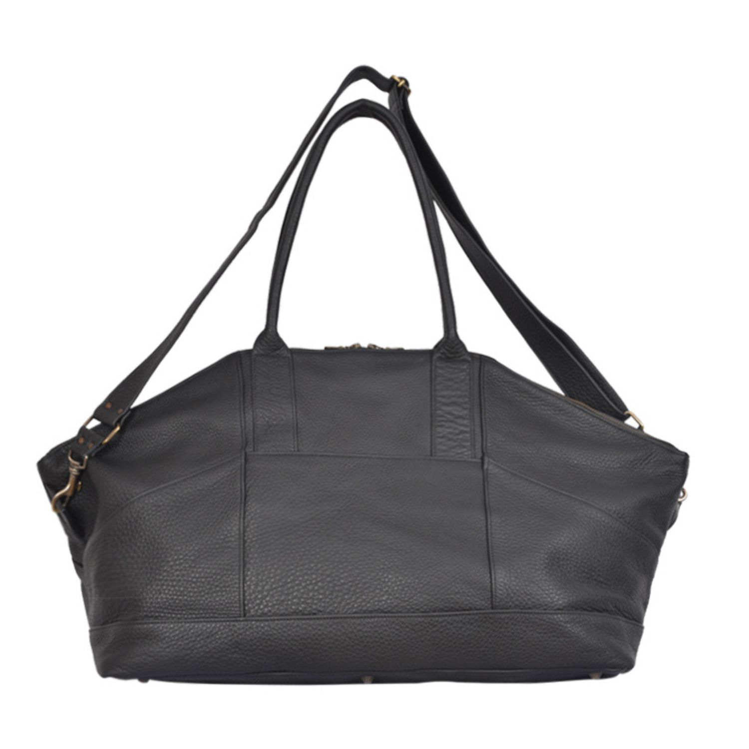 Leather Overnighter Black Nevis (4)