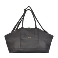 Leather Overnighter Black Nevis (4)