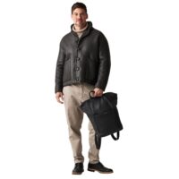 Leather Rucksack Black Snowdon