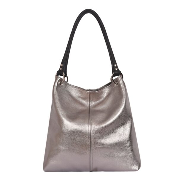 Leather Shoulder Bag Tin Metallic Dudley (1)