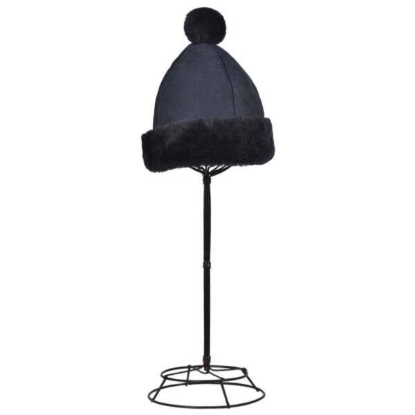 Sheepskin Beanie with Pom Navy Blue Kirby