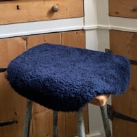 Sheepskin-Circular-Seatpad-Navy-Curly-British