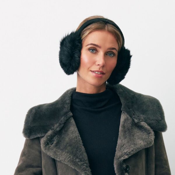 Sheepskin Earmuff Black