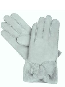 Sheepskin-Gloves-Ciel-Grey-Blue-Bow