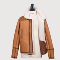 Sheepskin Jacket Brandy Cream Wilson (1) Sheepskin Jacket Brandy Cream Wilson (3)