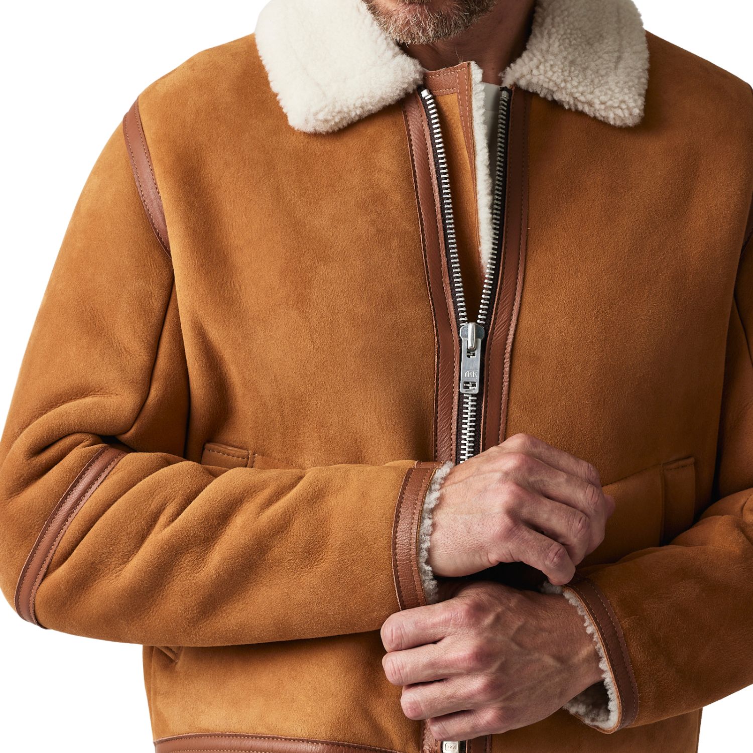 Sheepskin Jacket Brandy Cream Wilson (11) Sheepskin Jacket Brandy Cream Wilson