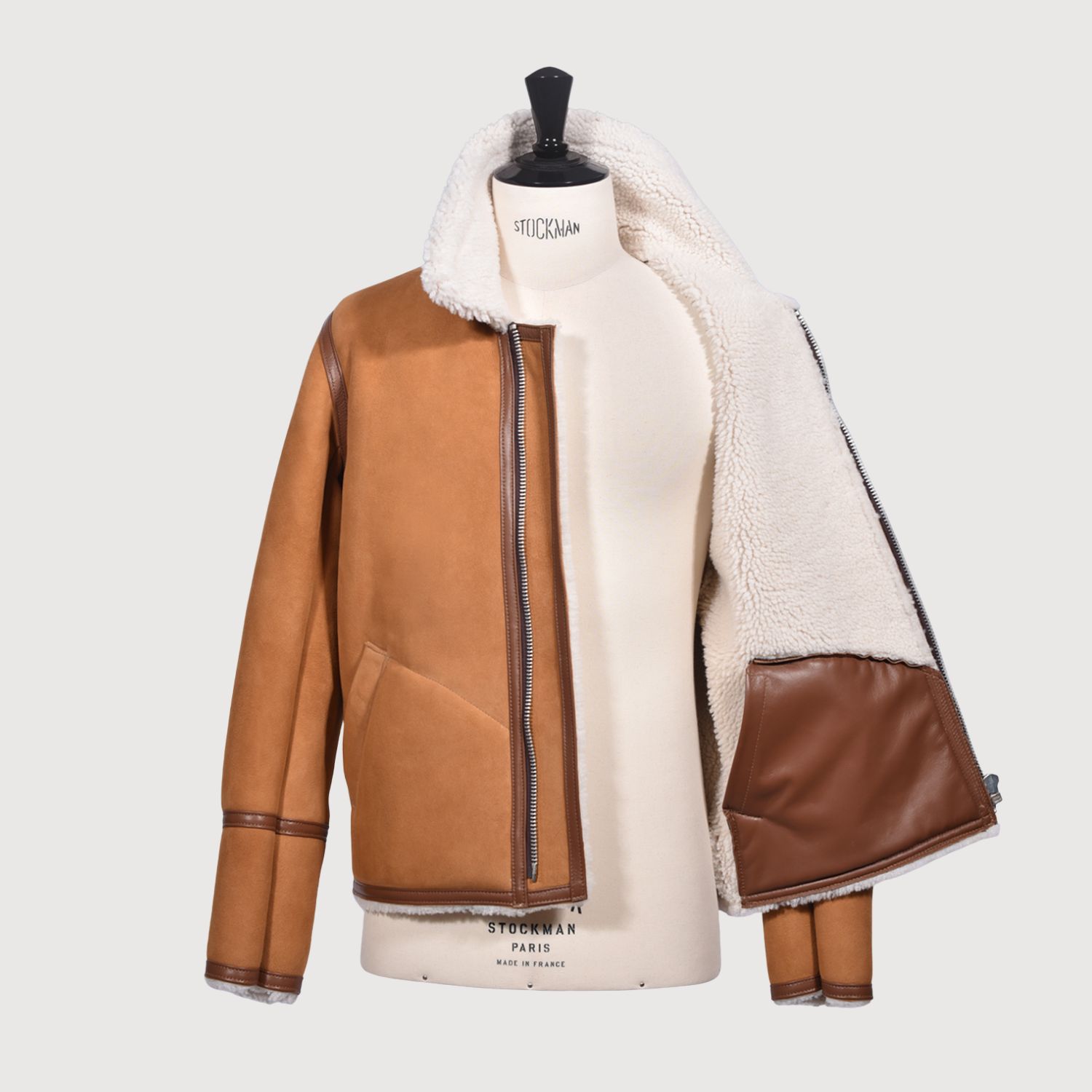 Sheepskin Jacket Brandy Cream Wilson (2) Sheepskin Jacket Brandy Cream Wilson (3)