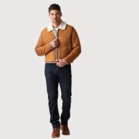 Sheepskin Jacket Brandy Cream Wilson (3) Sheepskin Jacket Brandy Cream Wilson