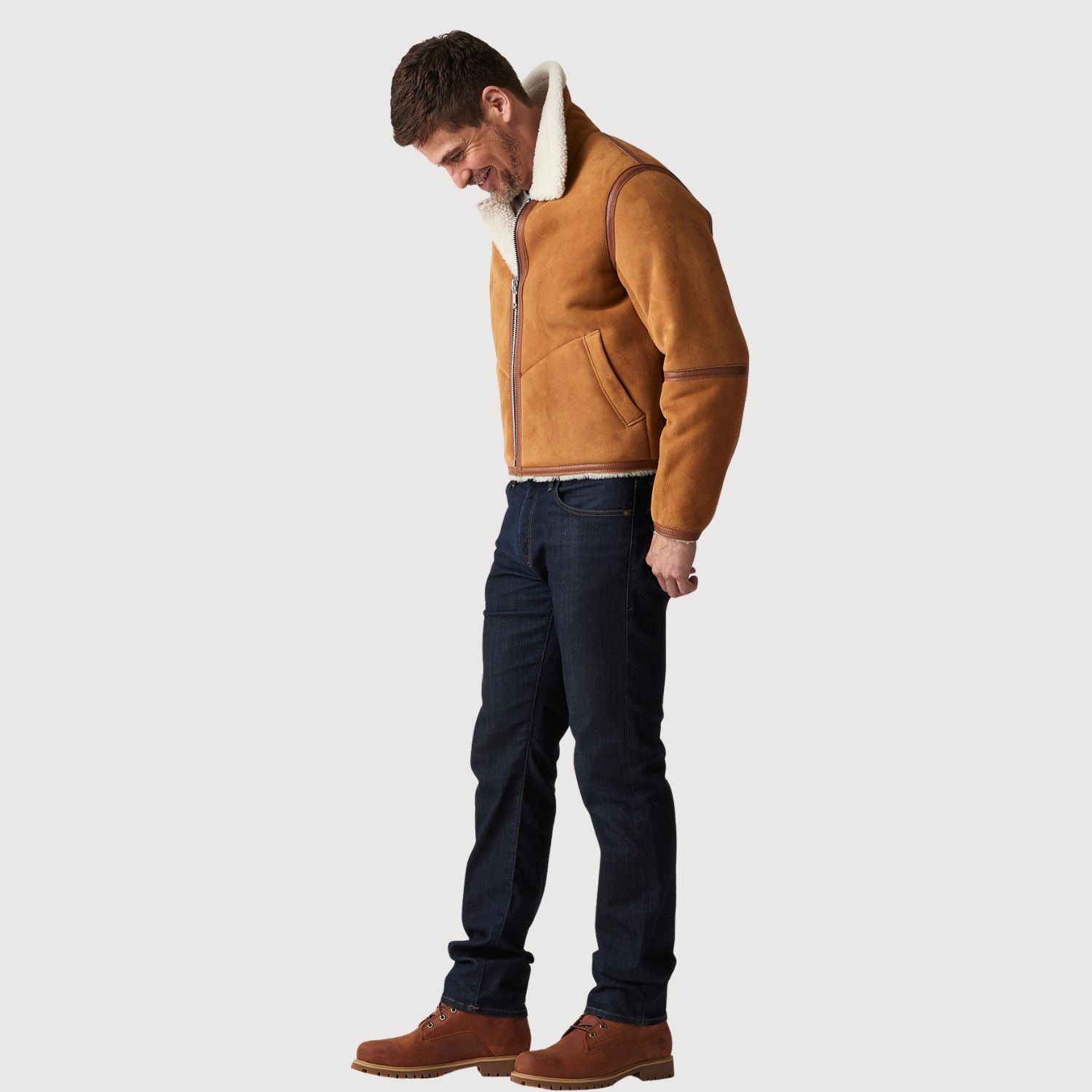 Sheepskin Jacket Brandy Cream Wilson (5) Sheepskin Jacket Brandy Cream Wilson