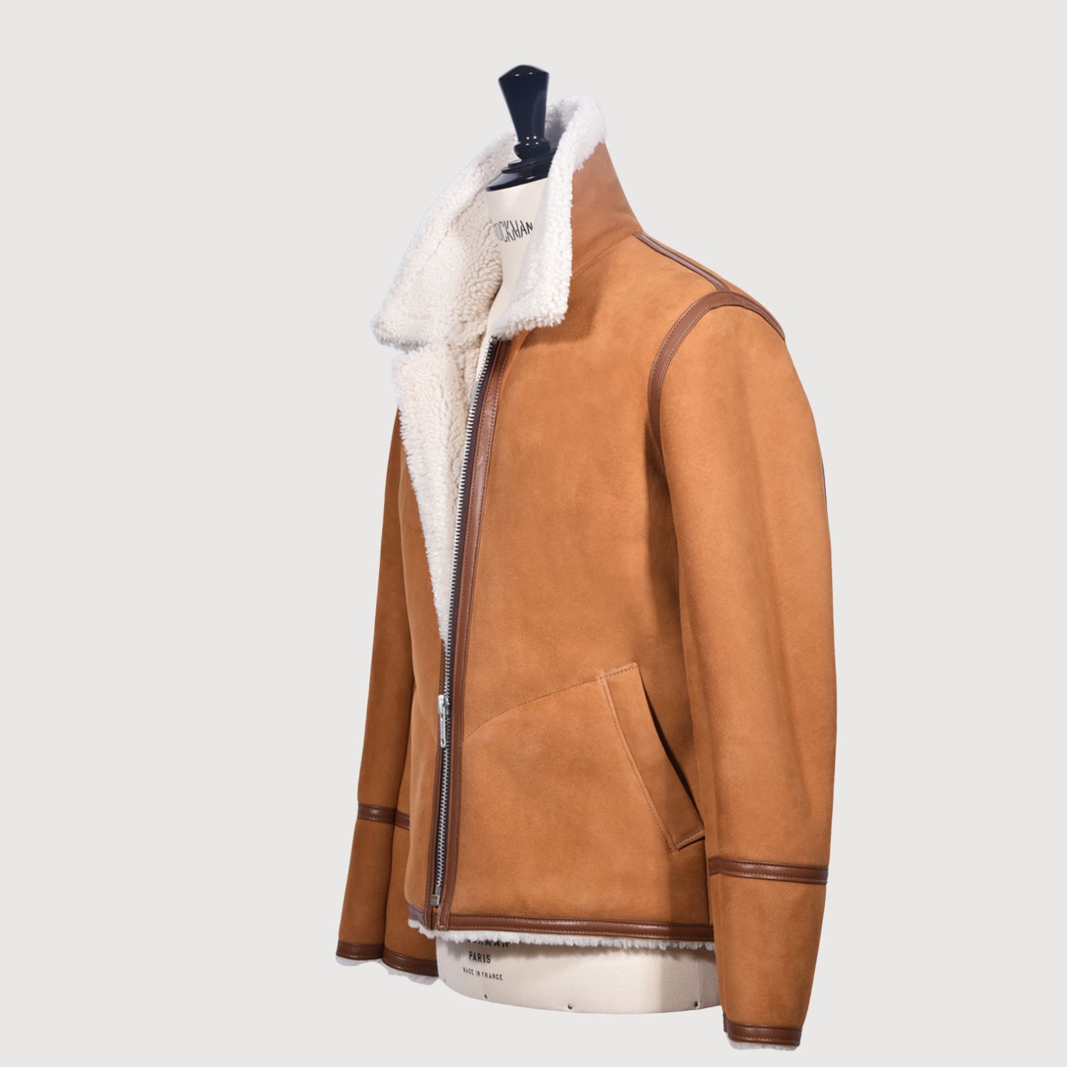 Sheepskin Jacket Brandy Cream Wilson (6) Sheepskin Jacket Brandy Cream Wilson (3)