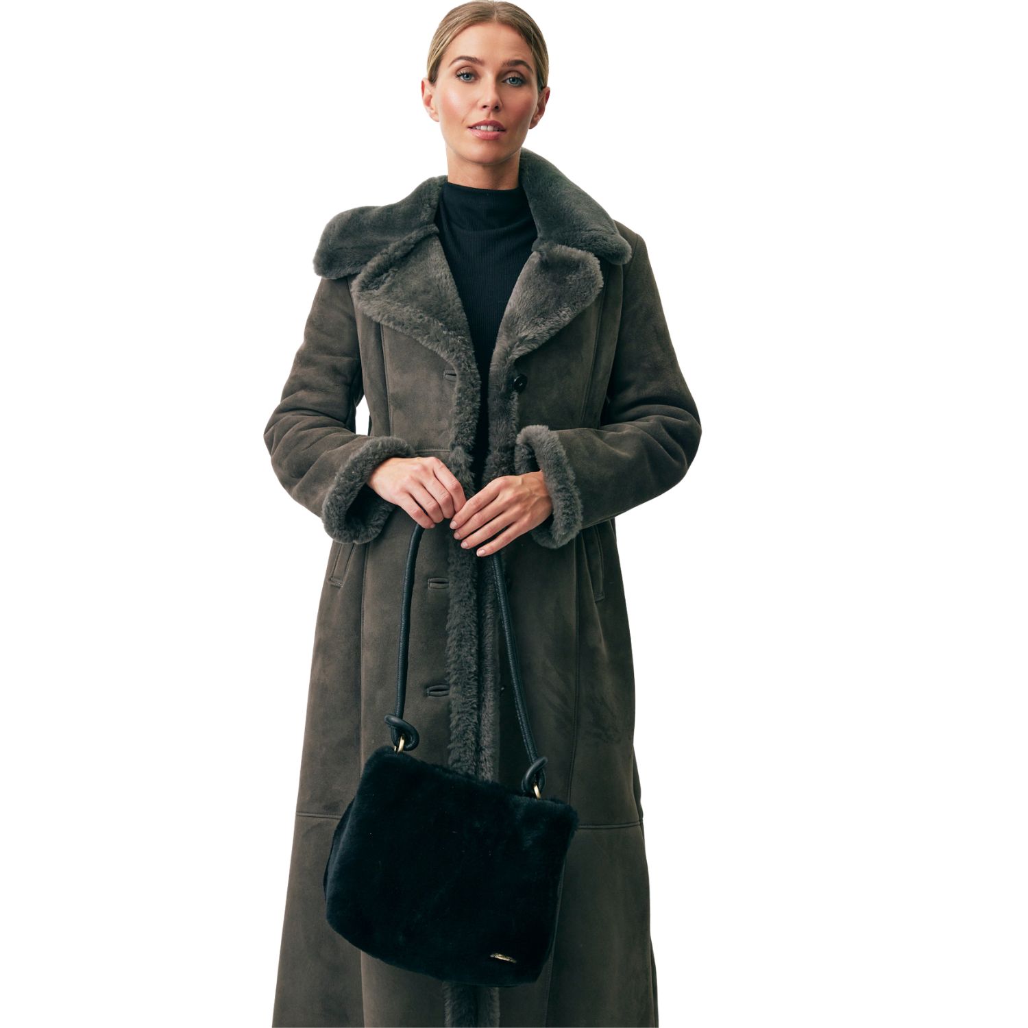 Sheepskin Shoulder Bag Black Hooper (1) heepskin Shoulder Bag Black Hooper (1)
