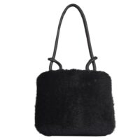 Sheepskin Shoulder Bag Black Hooper