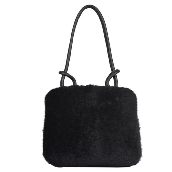 Sheepskin Shoulder Bag Black Hooper